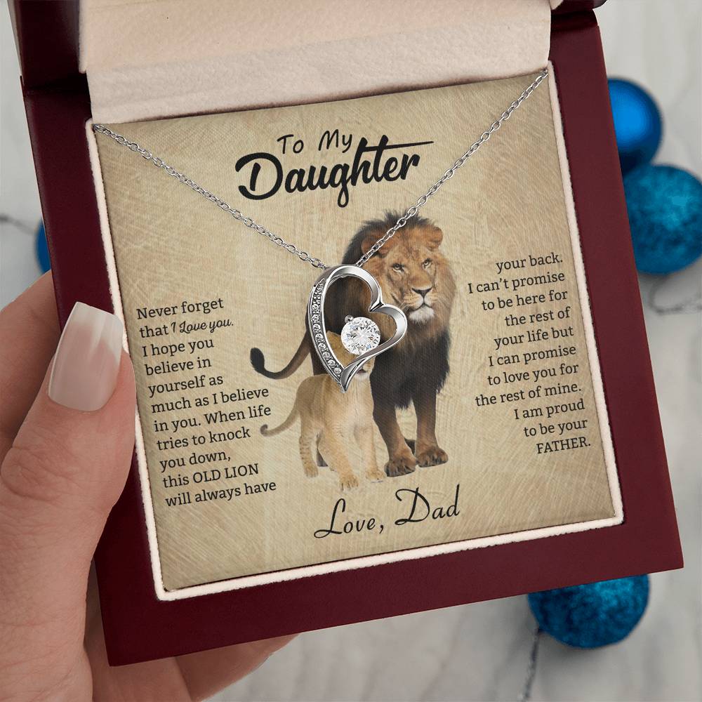 To My Daughter Never Forget Necklace from Dad