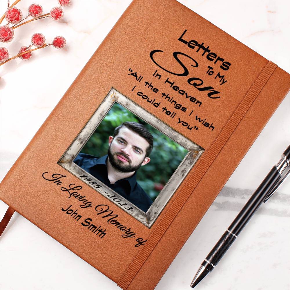 Letters to My Son Grief Journal with photo upload