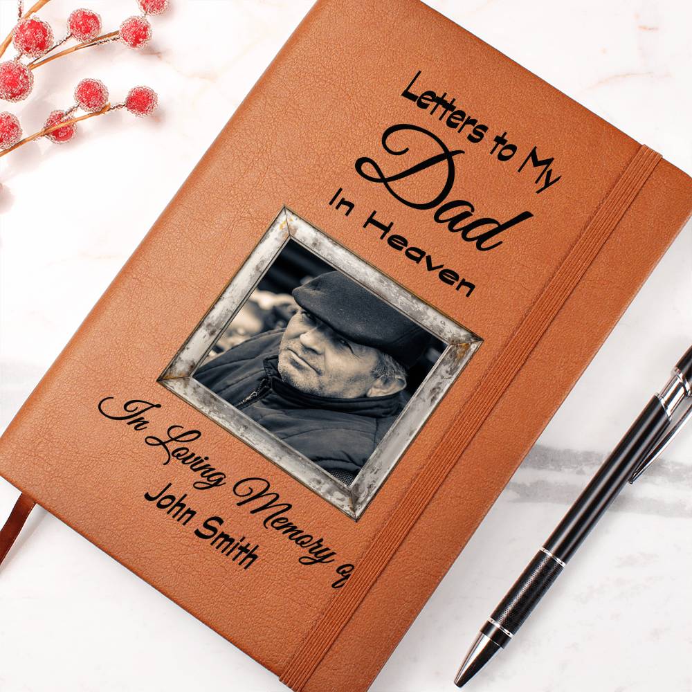 Personalized Grief Journal / Letters To My Dad In Heaven with Photo Upload