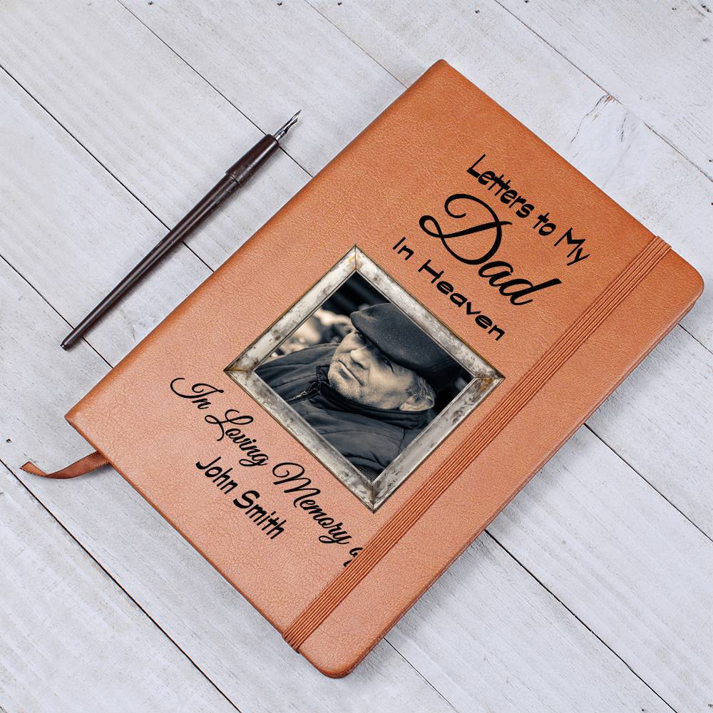 Personalized Grief Journal / Letters To My Dad In Heaven with Photo Upload