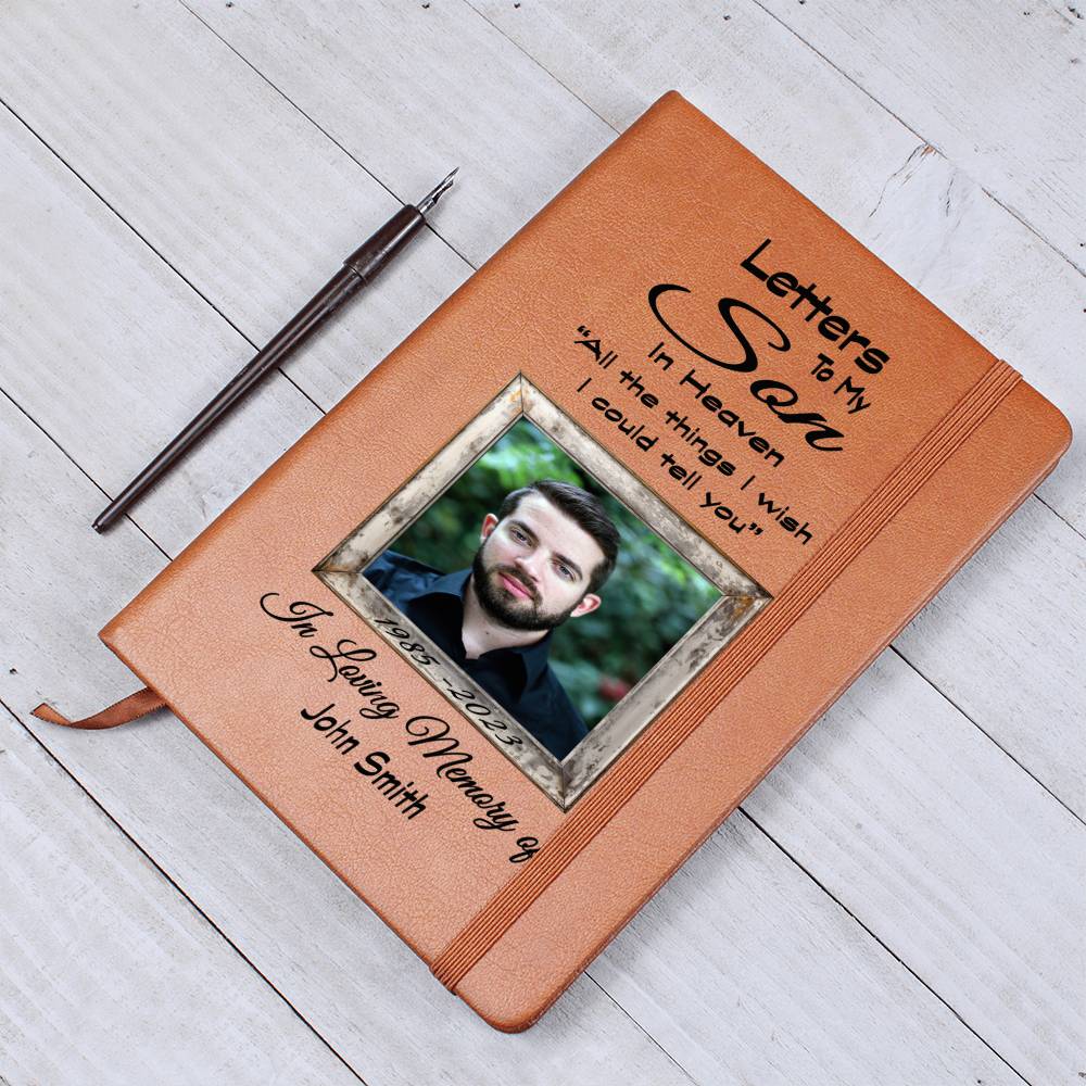 Letters to My Son Grief Journal with photo upload