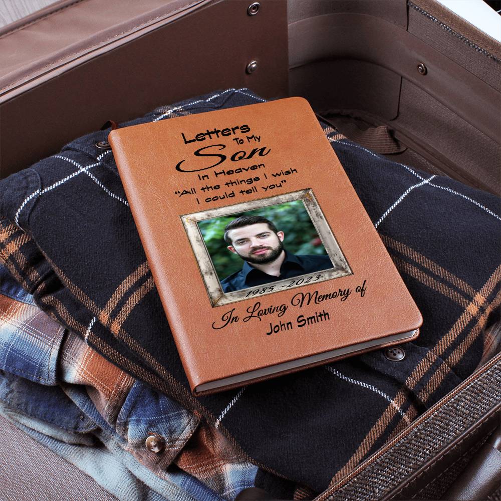 Letters to My Son Grief Journal with photo upload