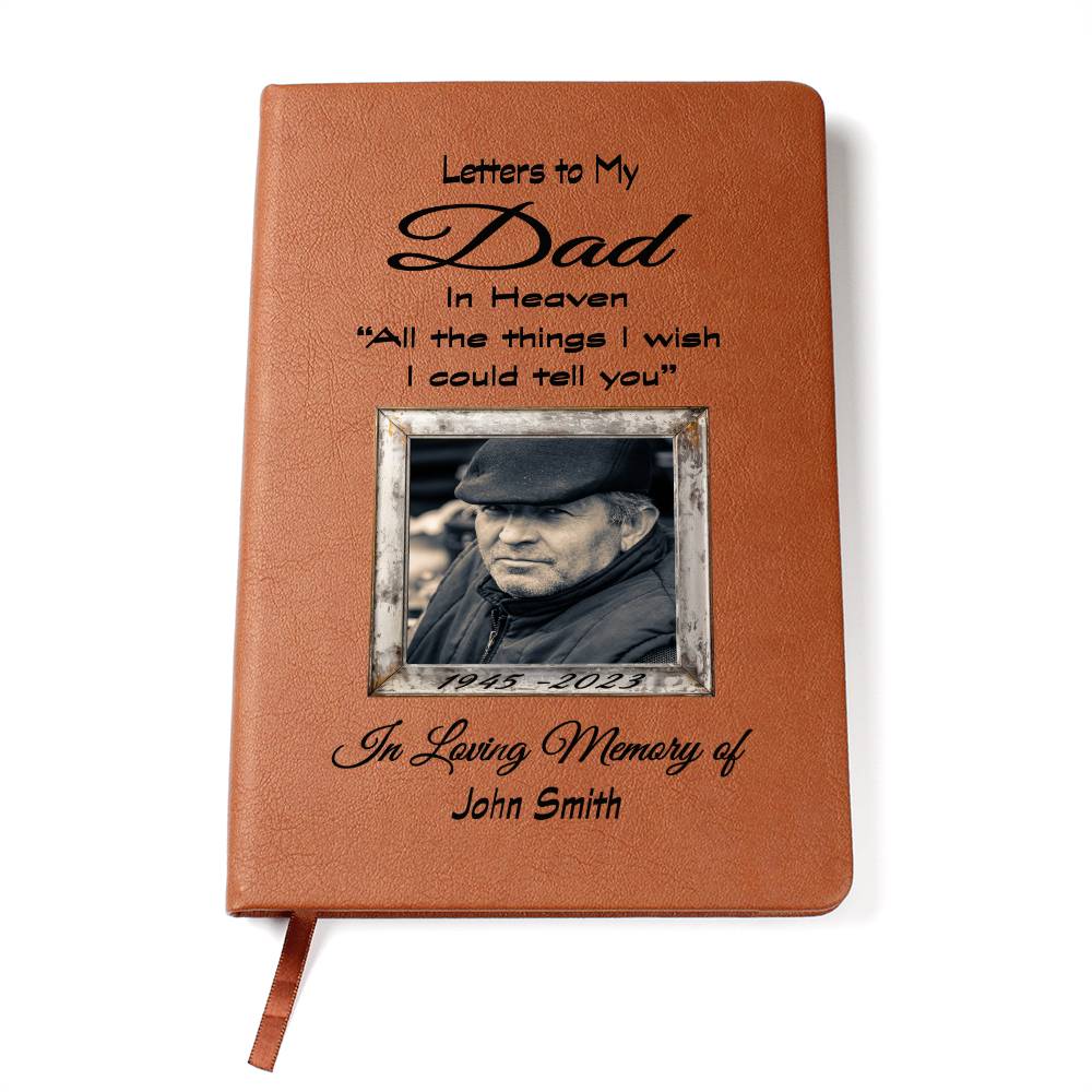 Personalized Grief Journal / Letters To My Dad w/ Photo upload