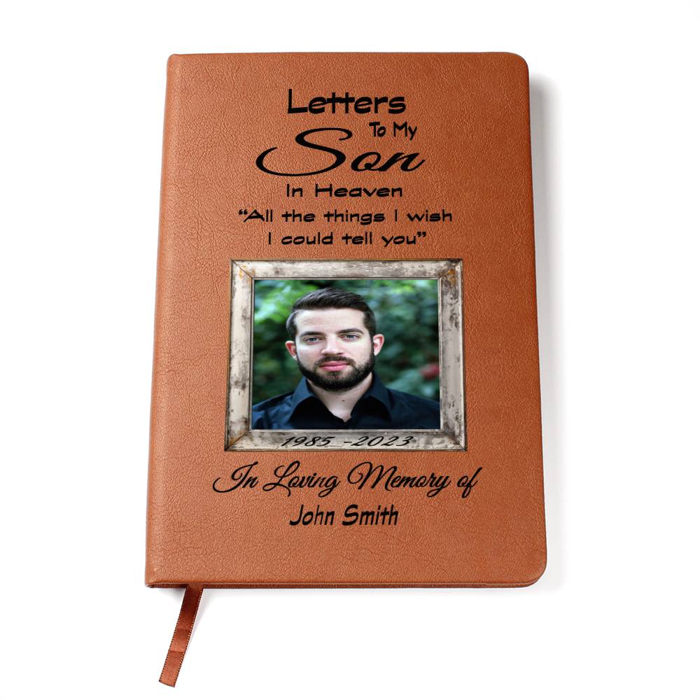 Letters to My Son Grief Journal with photo upload
