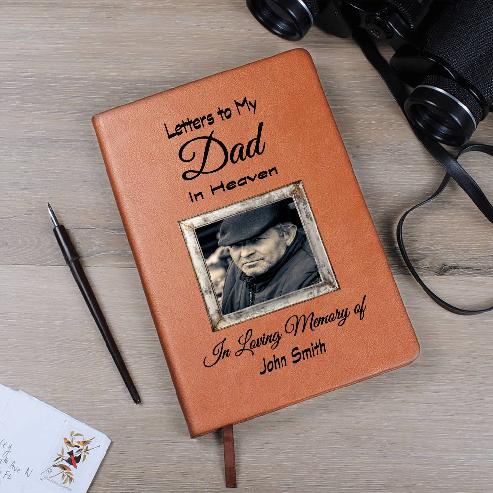Personalized Grief Journal / Letters To My Dad In Heaven with Photo Upload