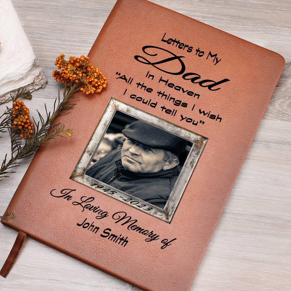 Personalized Grief Journal / Letters To My Dad w/ Photo upload