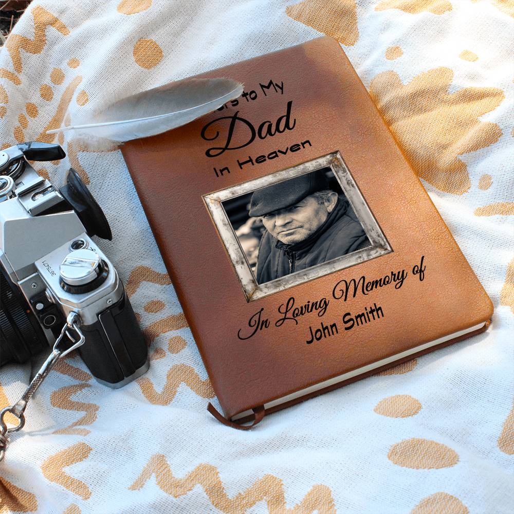Personalized Grief Journal / Letters To My Dad In Heaven with Photo Upload