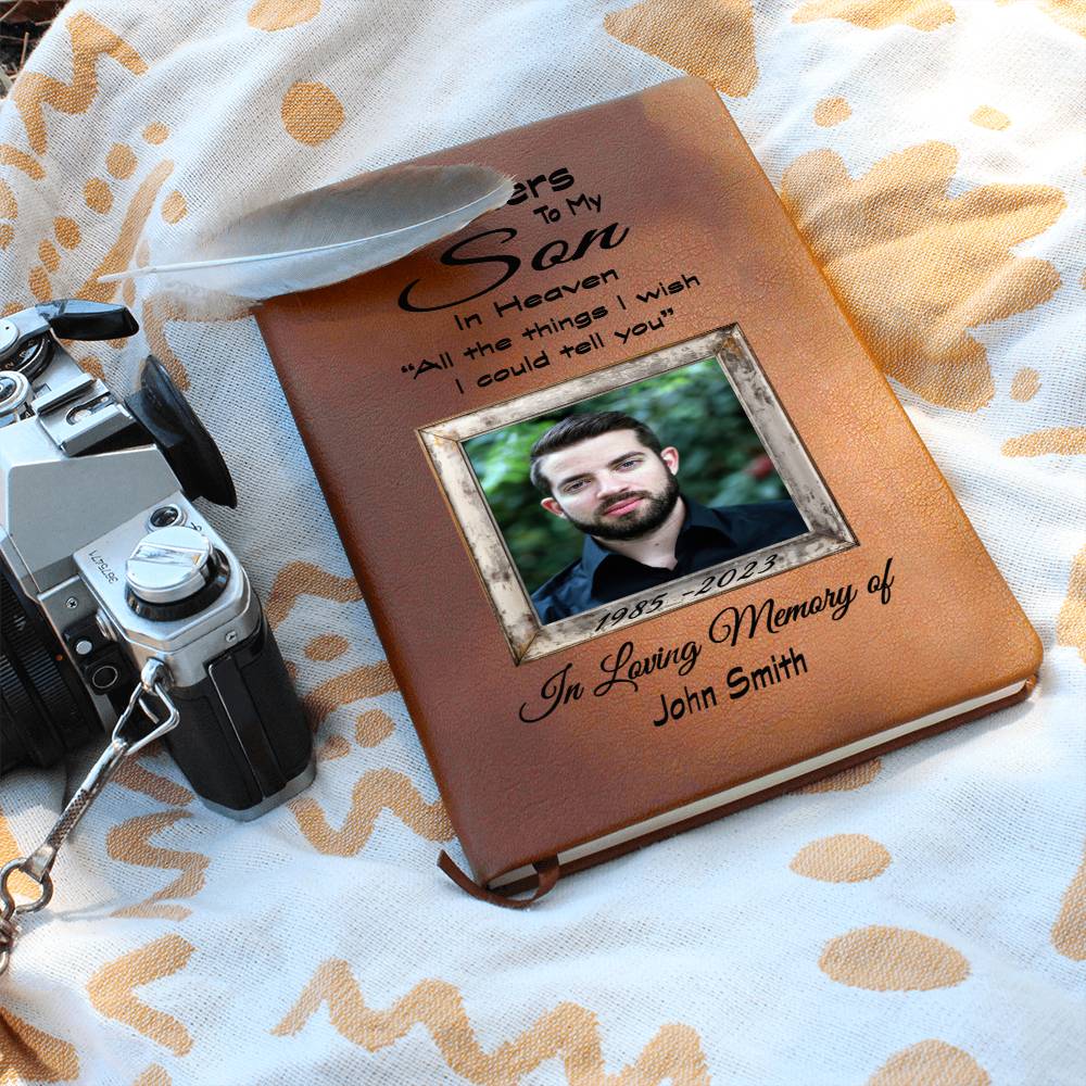 Letters to My Son Grief Journal with photo upload