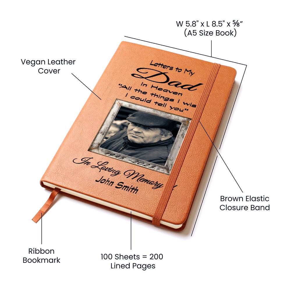 Letters To My Dad Grief Journal / Personalized Grief Journal for Son and Daughter