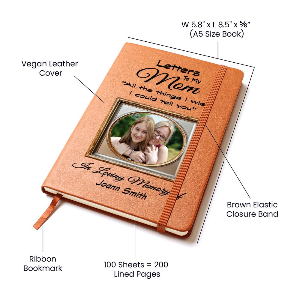Letters To My Mom Grief Journal with Personalization