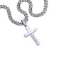To My Fishing Dad Cuban Chain with Artisan Cross Necklace with Personalized Engraving