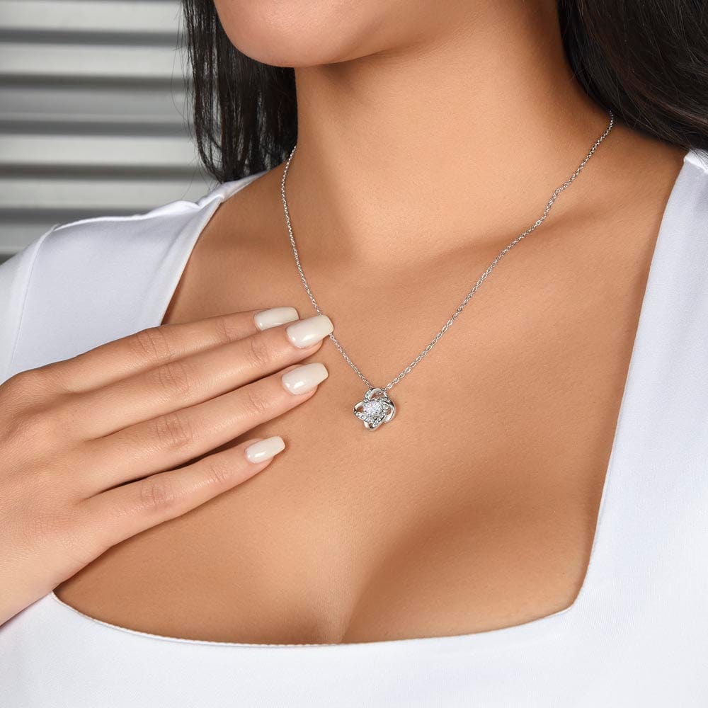 To My Beautiful Mom Gift Necklace / Love Knot Necklace for Mom
