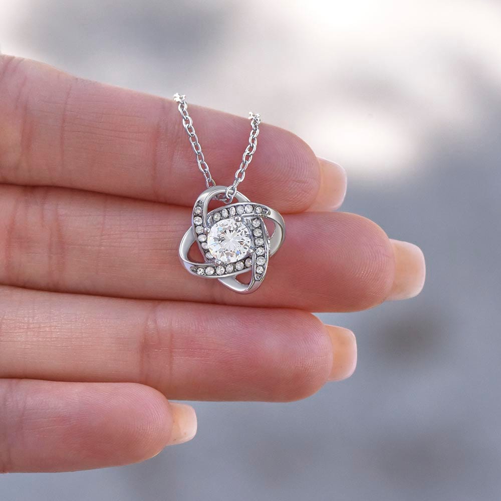 To The Most Loving Mother Ever Gift Necklace, To My Mom Love Knot Necklace with Message Card