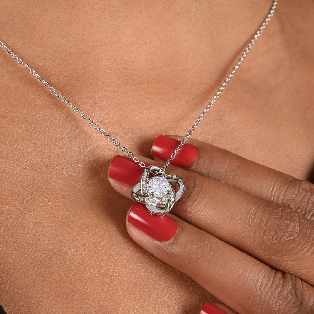 To The World'd Greatest Mom Gift Necklace, To My Mom Love Knot Necklace with Message Card