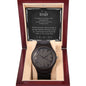 Wood Gift Watch for Dad, Encased in rich sandalwood and paired with a genuine leather strap