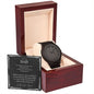 Wood Gift Watch for Dad, Encased in rich sandalwood and paired with a genuine leather strap