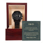 Father's Day Gift Watch, To My Dad Black Chronograph Watch