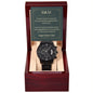 Father's Day Gift Watch, To My Dad Black Chronograph Watch
