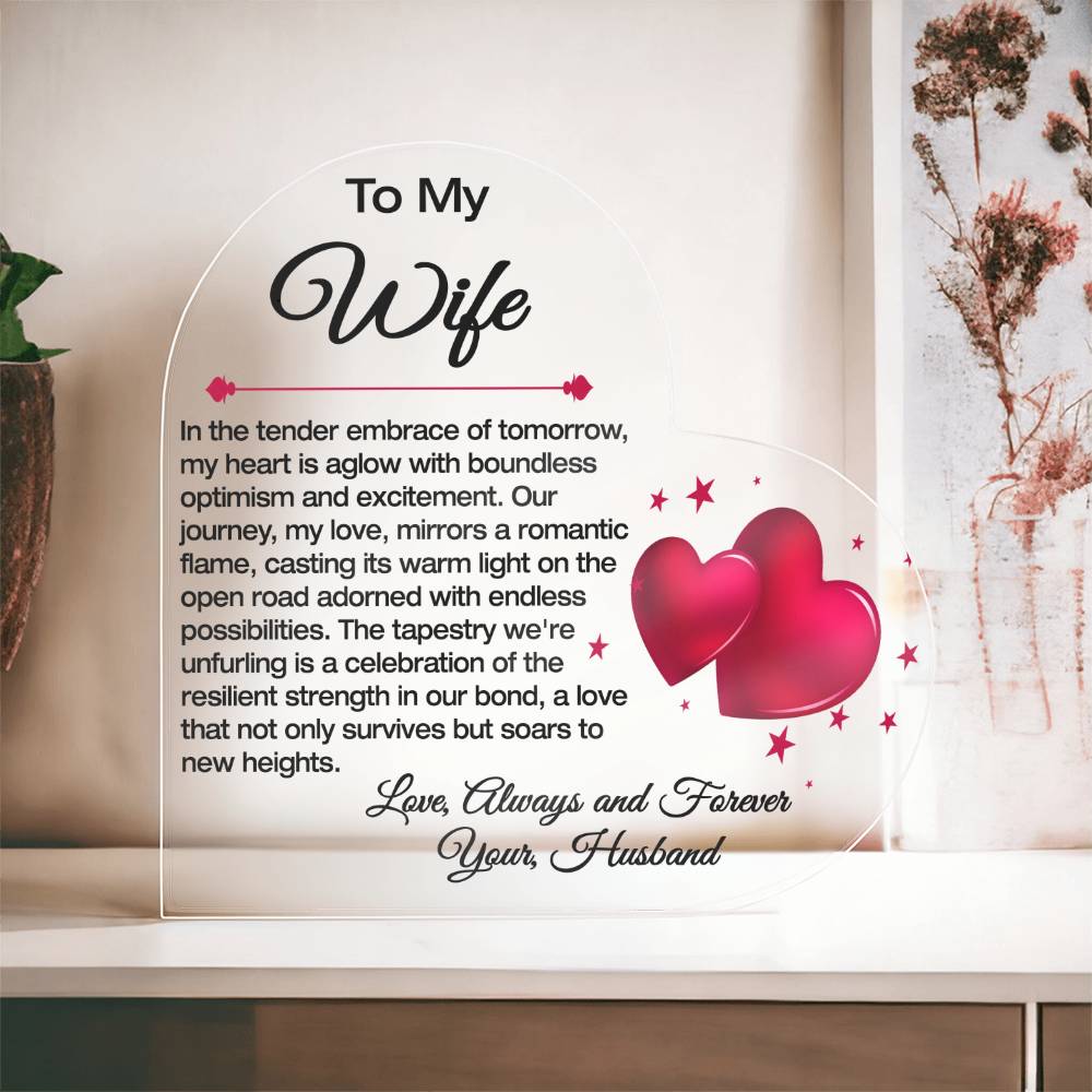 To My Wife Acrylic Heart 1