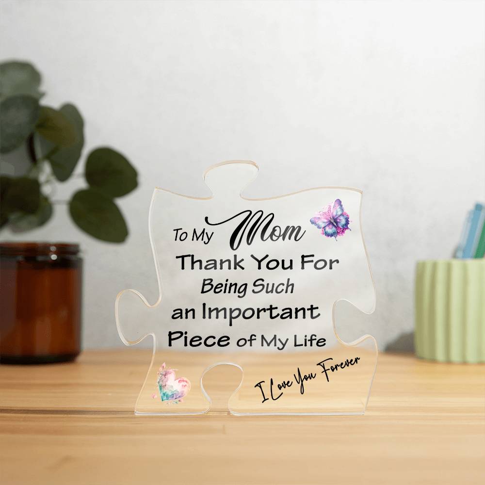 To My Mom Puzzle Acrylic Plaque