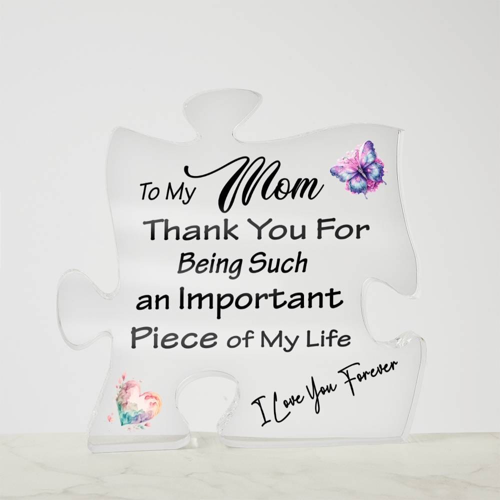 To My Mom Puzzle Acrylic Plaque