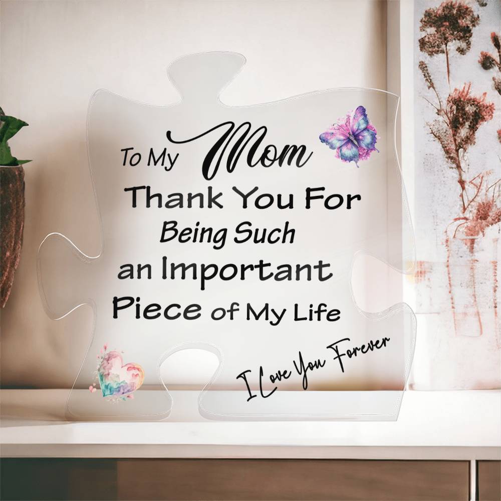 To My Mom Puzzle Acrylic Plaque