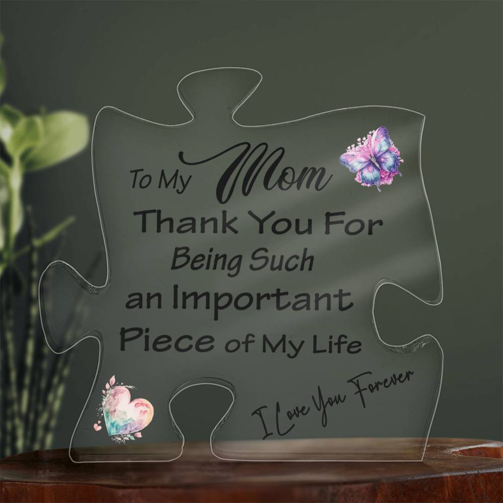 To My Mom Puzzle Acrylic Plaque