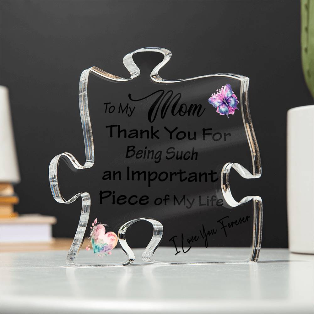 To My Mom Puzzle Acrylic Plaque