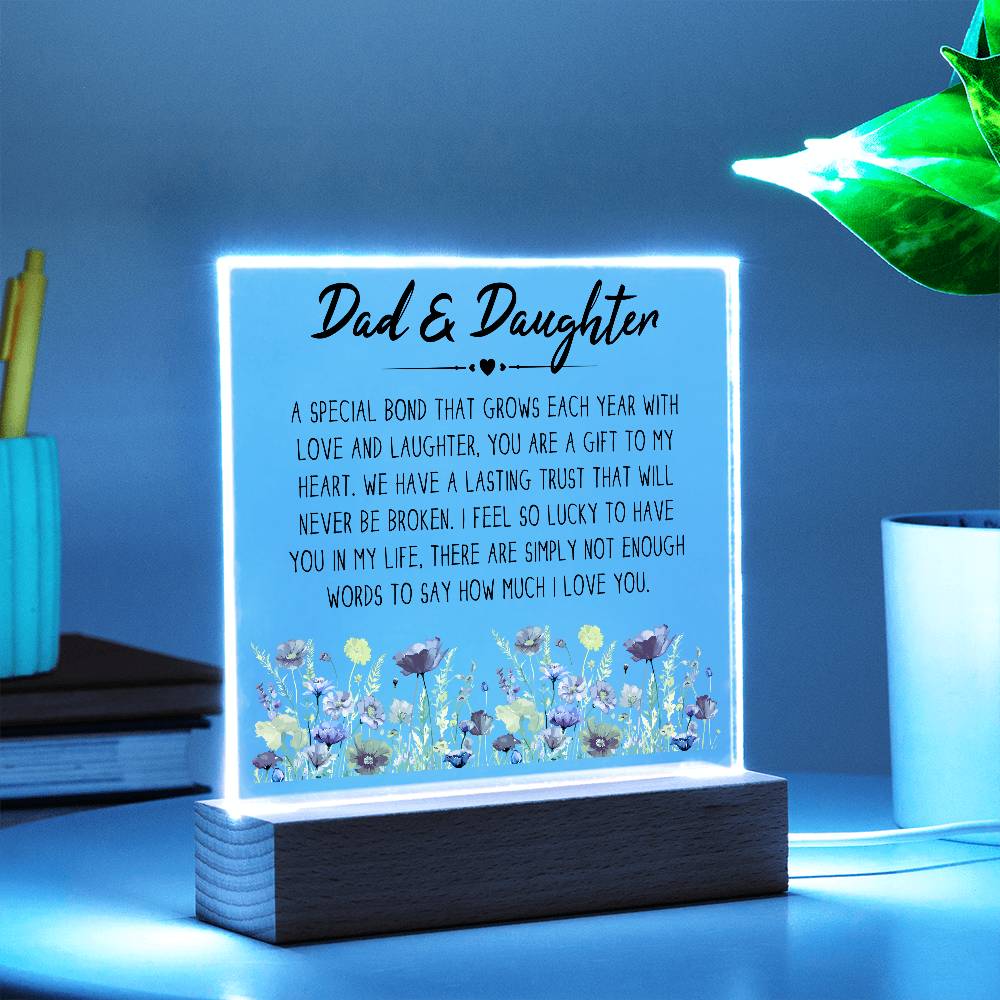 Celebrate the Bond with Dad – Dad and Daughter Acrylic Plaque!