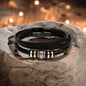 Men's "Love You Forever" Bracelet / For The Best Dad In The Whole World Message Card