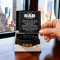 Men's "Love You Forever" Bracelet / For The Best Dad In The Whole World Message Card