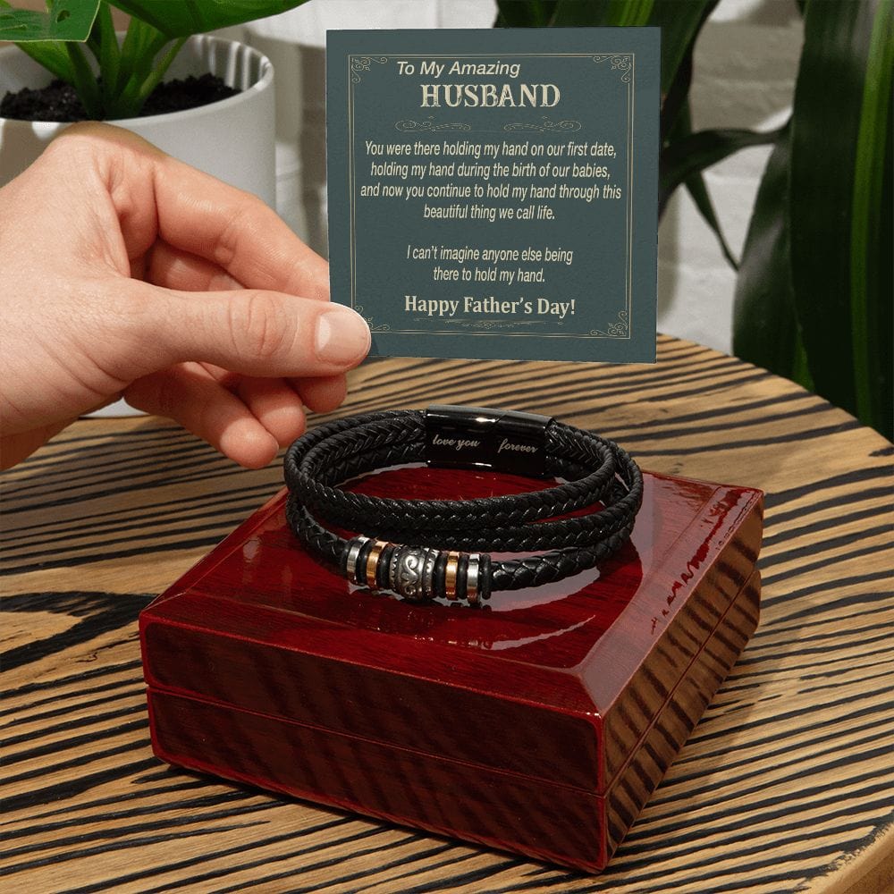 To My Husband Gift Bracelet with Father's Day Message