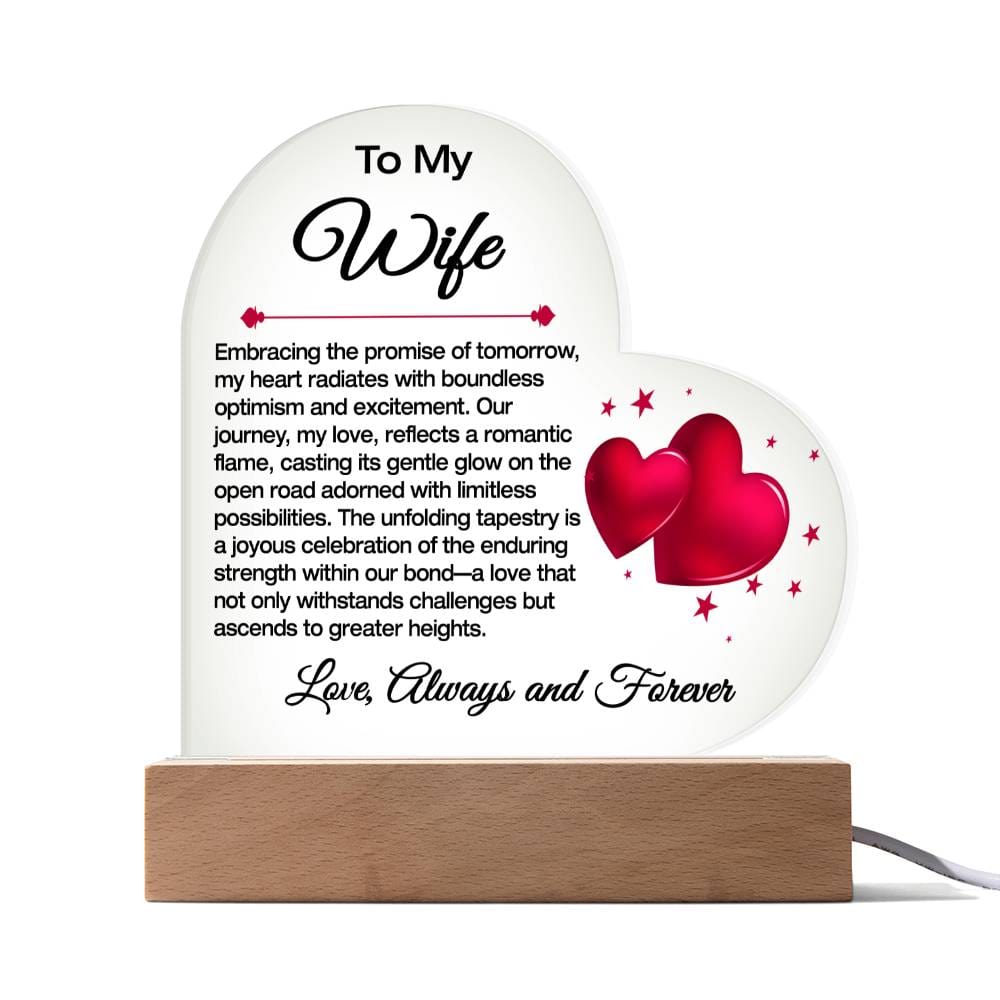 To My Wife acrylic Plaque / The Promise of Tommorow