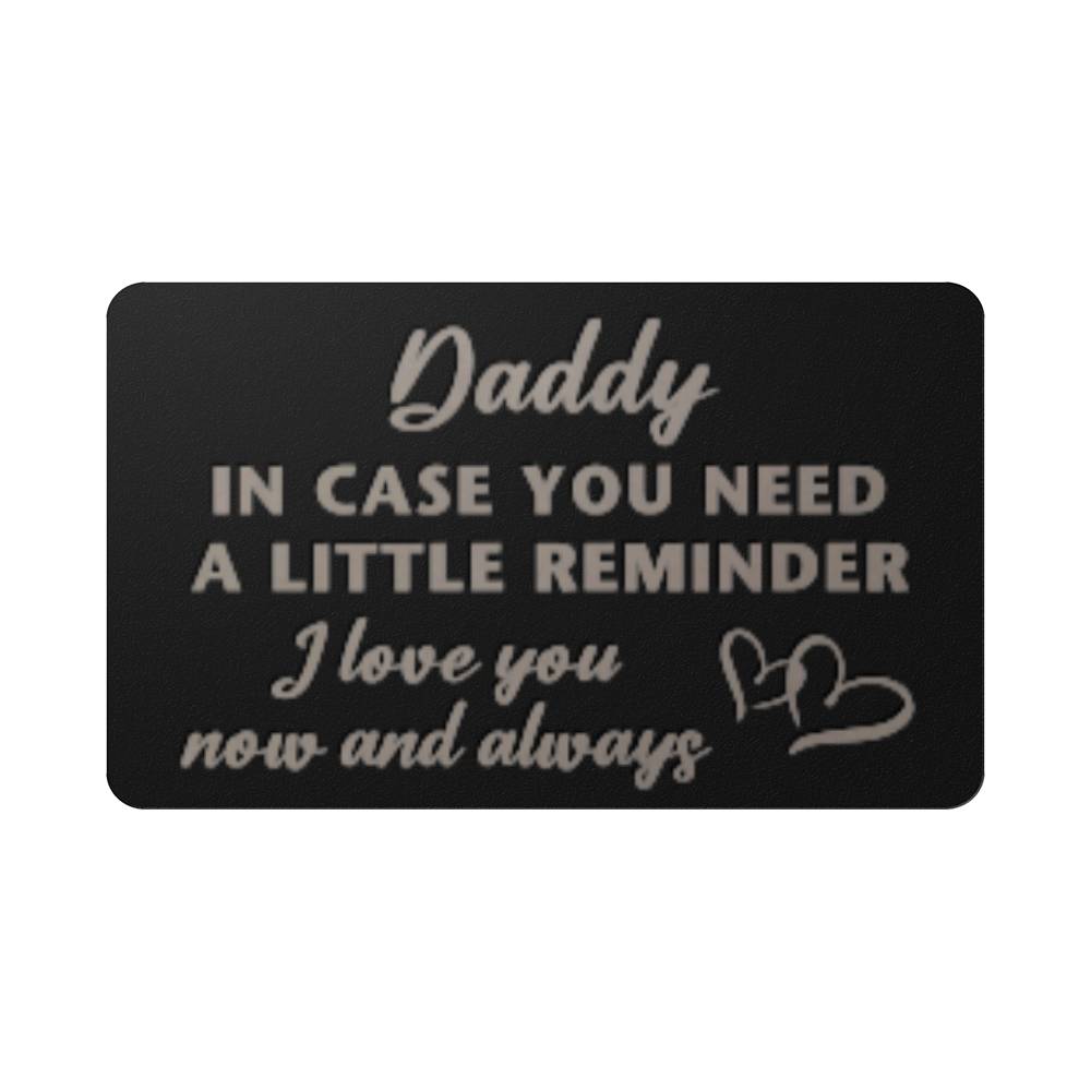 Engraved Walet Card for Dad