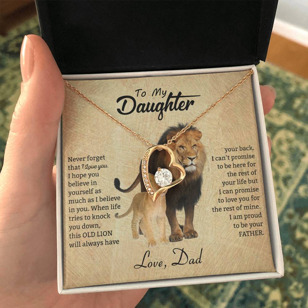 To My Daughter Never Forget Necklace from Dad