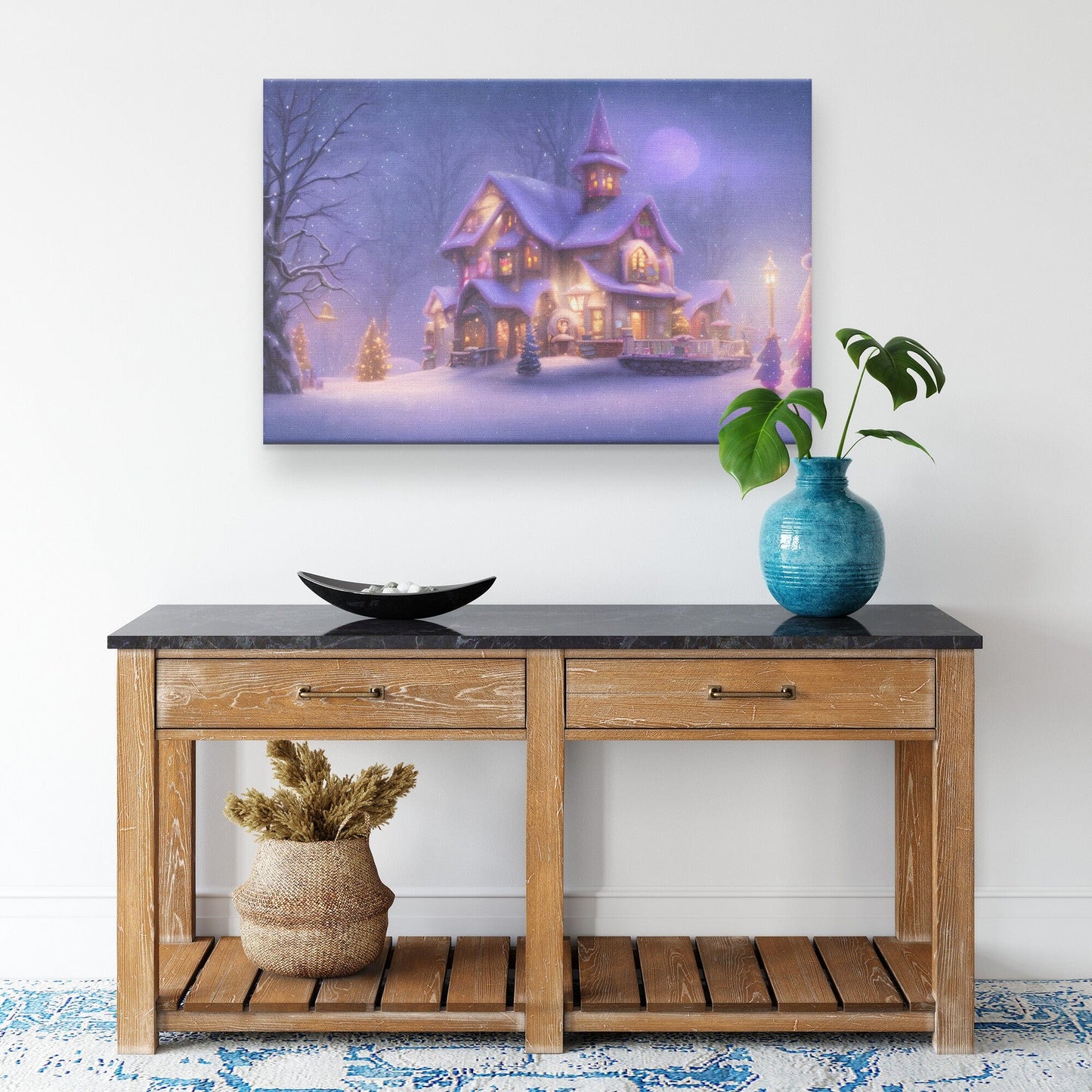 Christmas Town Canvas Art