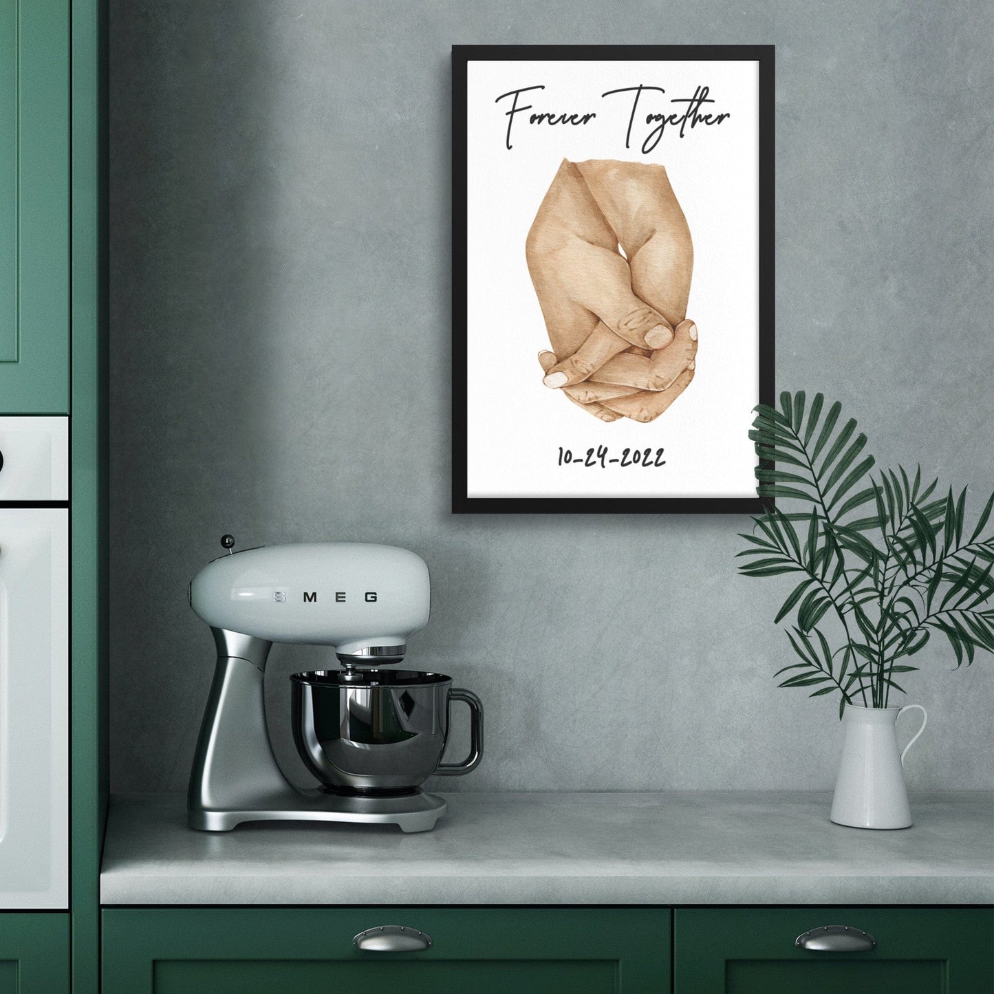 Forever Together Framed Canvas Wall Art, Personalized Gifts
