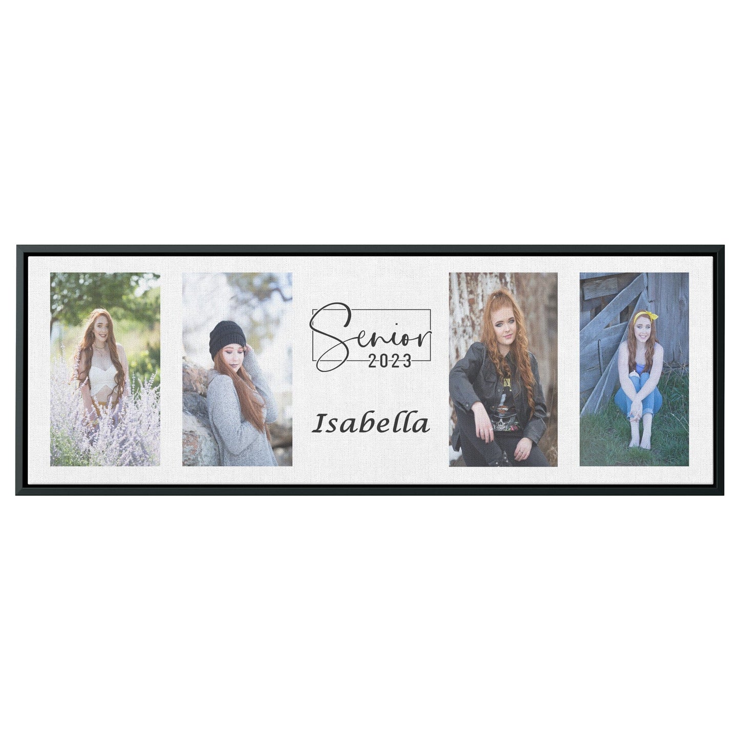 Senior Picture Photo Collage, Canvas Wall Art Framed