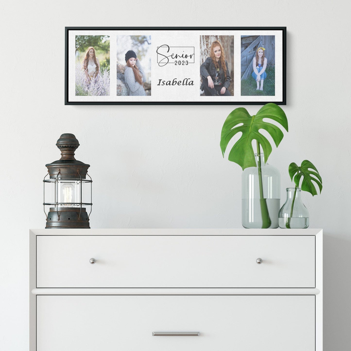 Senior Picture Photo Collage, Canvas Wall Art Framed