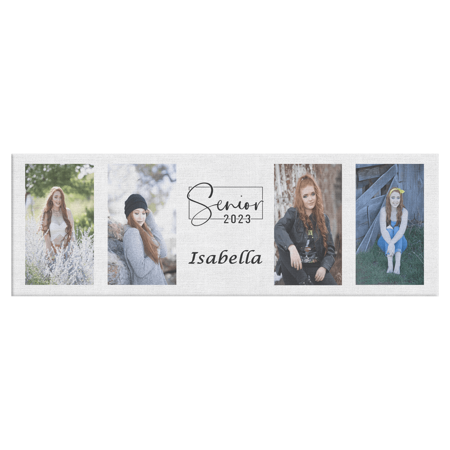 Senior Picture Photo Collage, Canvas Wall Art Framed