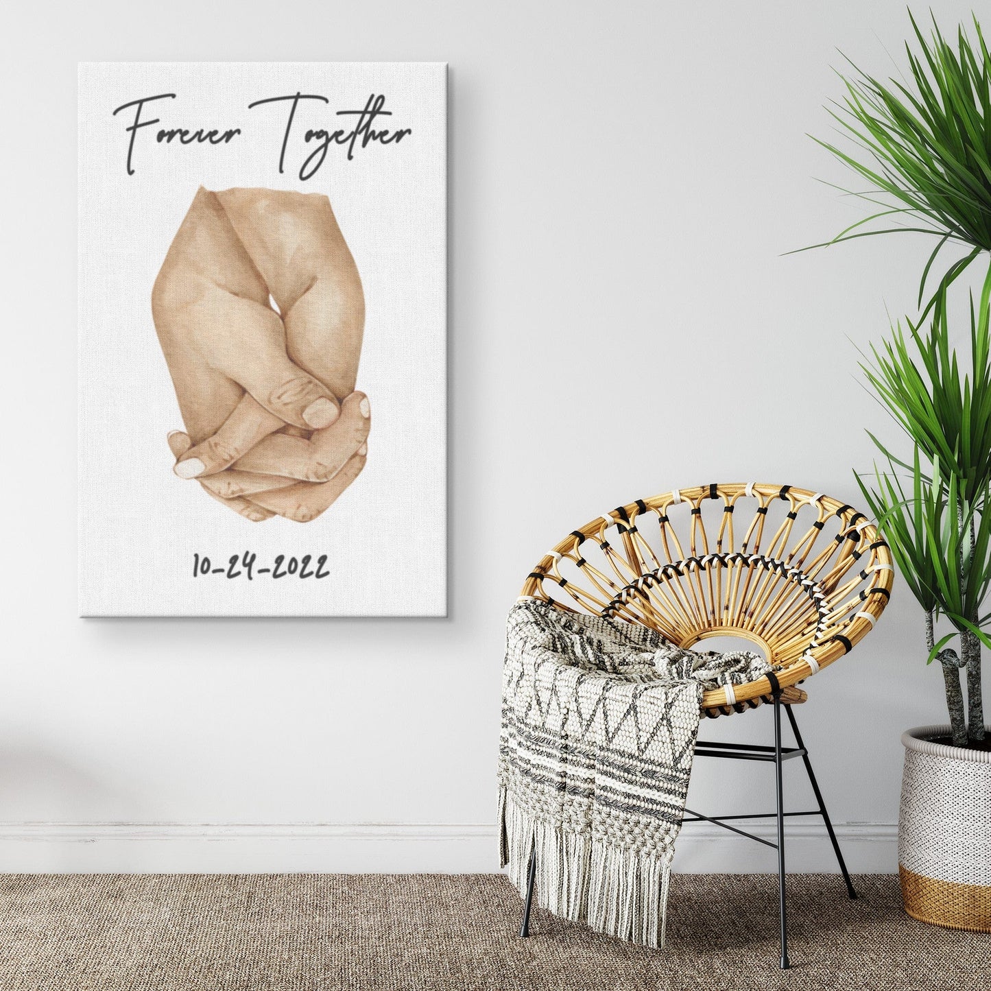 Together Forever Custom Canvas Wrap, Personalized Gifts