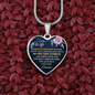 Luxury Heart Pendant Necklace, To My dear Wife Gift Necklace, Long Distance Gifts for Wife