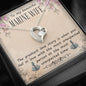 Marine wife.. Heart Pendant / Forever Love Necklace / Gift For Wife / Gift For Future Wife / Anniversary Gifts