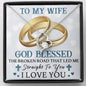 TO MY WIFE RINGS CARD Heart Pendant / Forever Love Necklace / Gift For Wife / Gift For Future Wife / Anniversary Gifts