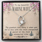 Marine wife.. Heart Pendant / Forever Love Necklace / Gift For Wife / Gift For Future Wife / Anniversary Gifts