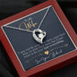 TOMYWIFE GOLD Heart Pendant / Forever Love Necklace / Gift For Wife / Gift For Future Wife / Anniversary Gifts