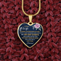 Luxury Heart Pendant Necklace, To My dear Wife Gift Necklace, Long Distance Gifts for Wife