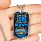 Birthday Gift Necklace for Dad, Luxury Military Dog Tag Necklace For Dad