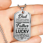 Birthday Gift for Dad, Luxury Military Dog Tag Necklace For Dad