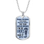 Husband Birthday Dog Tag, Luxury Military Dog Tag Necklace For Dad